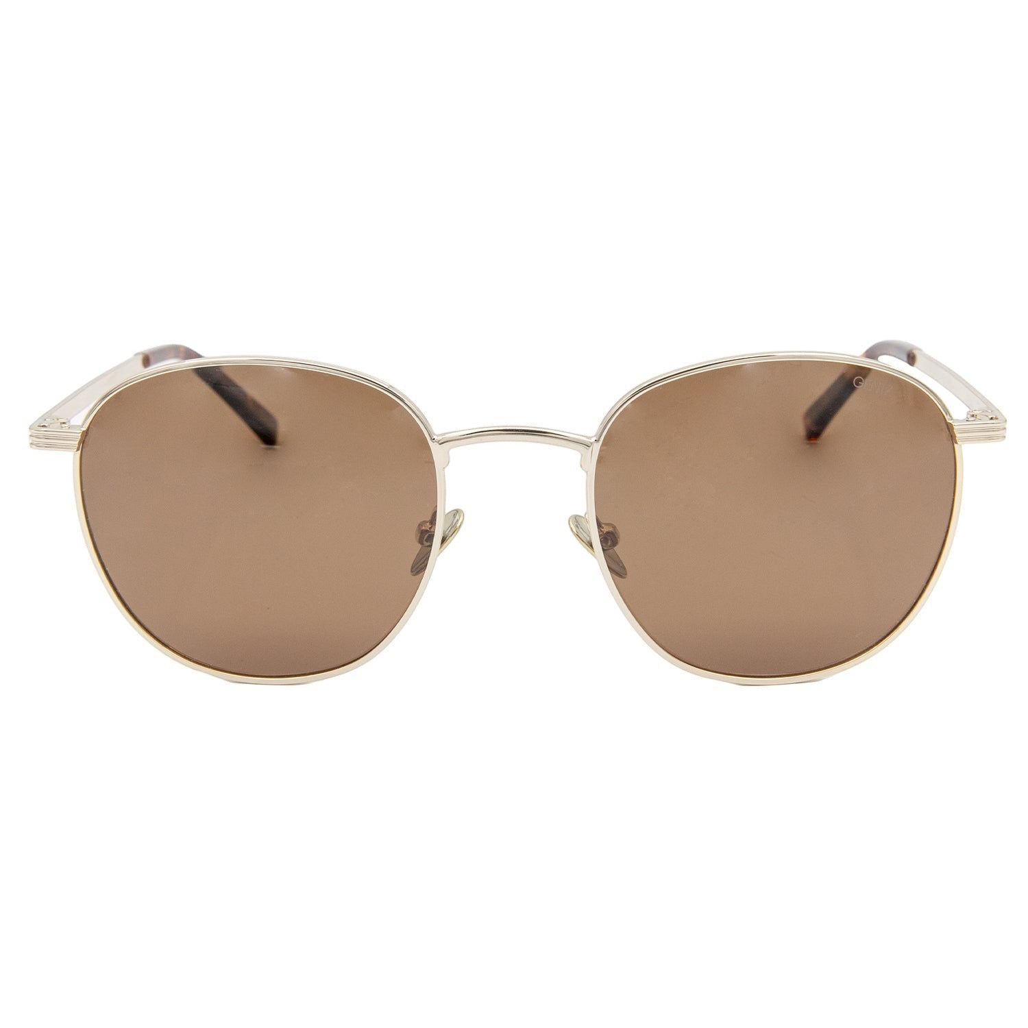 Gentz Eyewear The Laurent zonnebril met bruine glazen en een slank metalen montuur.